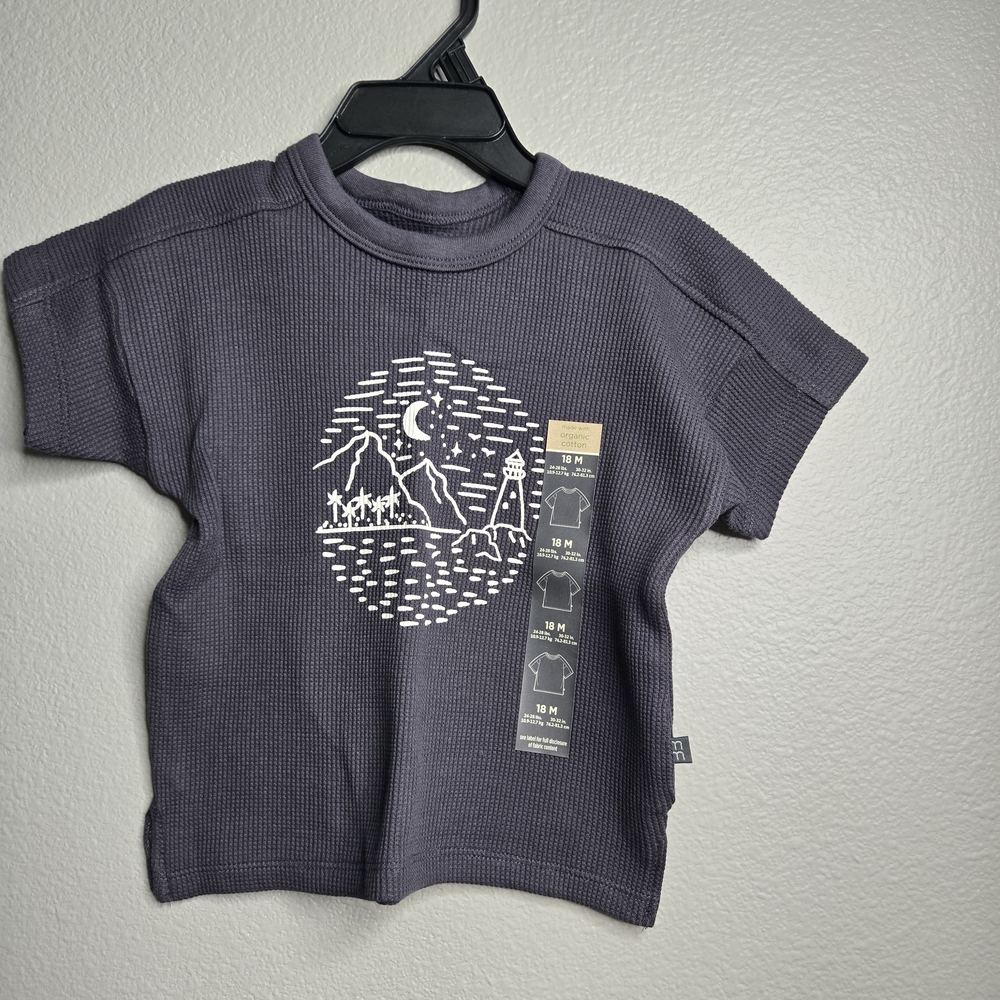 Mountain Adventure Kids Tee in Charcoal